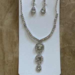 Triple Decker Rhinestone Jewelry Set