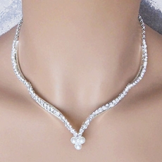 Fall In Love Pearl Silver Wedding Jewelry Set